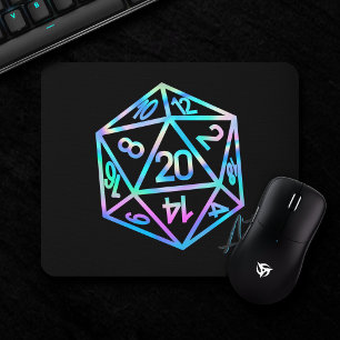 RPG Crit AF Holo Fantasy Tabletop PnP Gamer Dice Mouse Pad