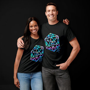 RPG Crit AF   Holo Fantasy Tabletop PnP Gamer Dice T-Shirt