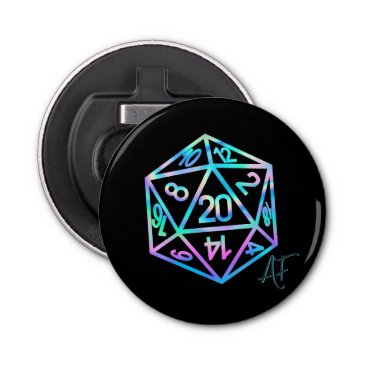 RPG Crit AF | Holo Retro PnP Tabletop Gamer Dice Bottle Opener