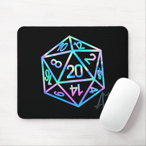 RPG Crit AF  Holo Retro PnP Tabletop Gamer Dice Mouse Pad