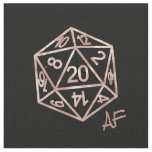 RPG Crit AF | Mauve Fantasy Tabletop Gamer Dice Fabric