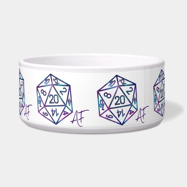 RPG Crit AF | Nebula Fantasy Tabletop Gamer Dice Bowl (Front)