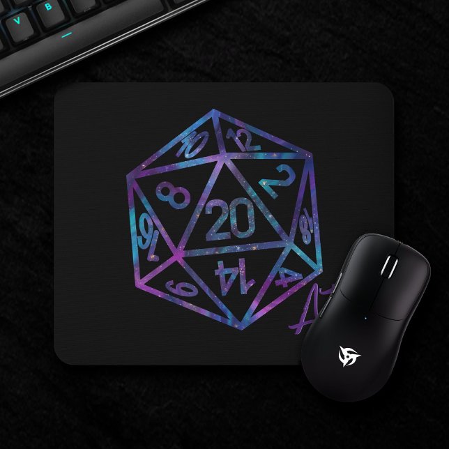 RPG Crit AF | Nebula Fantasy Tabletop Gamer Dice Mouse Pad (Creator Uploaded)