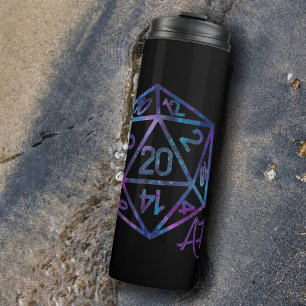 RPG Crit AF Nebula Fantasy Tabletop Gamer Dice Thermal Tumbler