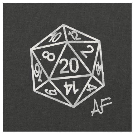 RPG Crit AF | Old School Tabletop Roleplayer Dice Fabric