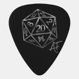 RPG Crit AF   Old School Tabletop Roleplayer Dice Guitar Pick