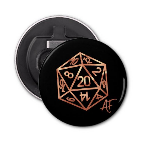 RPG Crit AF  Orange Tabletop Roleplayer Dice Bottle Opener