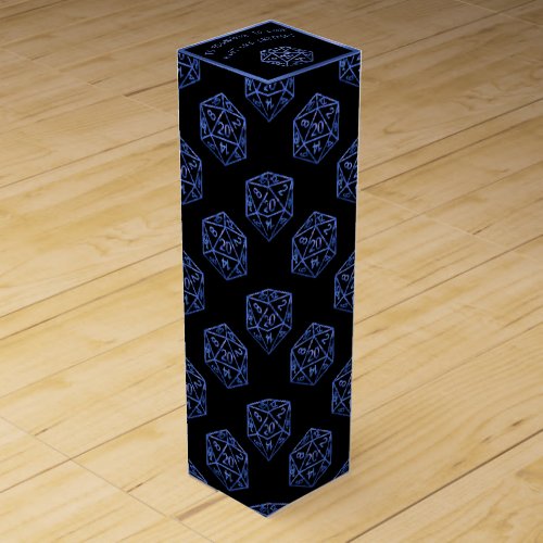 RPG Critmas  Blue Fantasy Tabletop Gamer Dice Wine Box