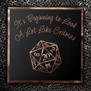 RPG Critmas   Copper Fantasy Tabletop Gamer Dice Ceramic Tile