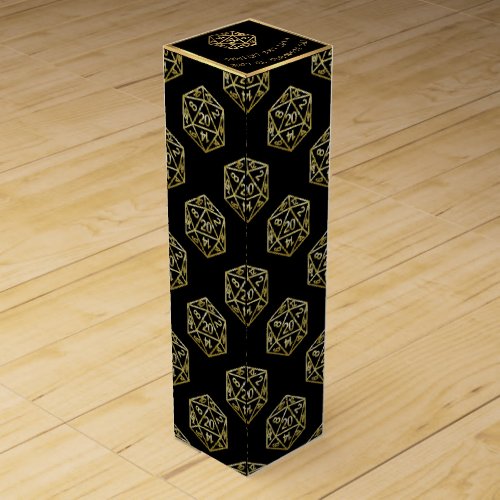 RPG Critmas  Gold Fantasy Tabletop Gamer Dice Wine Box