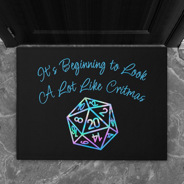 RPG Critmas | Holo Fantasy Tabletop Gamer Dice Doormat (Creator Uploaded)