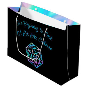RPG Critmas   Holo Fantasy Tabletop Gamer Dice Large Gift Bag