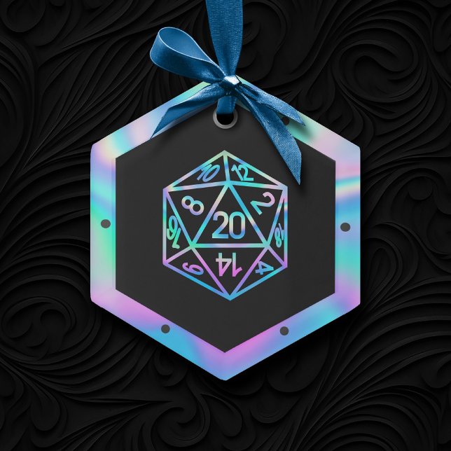 RPG Critmas | Holo Fantasy Tabletop PnP Gamer Dice Glass Ornament (Creator Uploaded)
