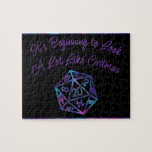 RPG Critmas | Nebula Fantasy Tabletop Gamer Dice Jigsaw Puzzle (Horizontal)