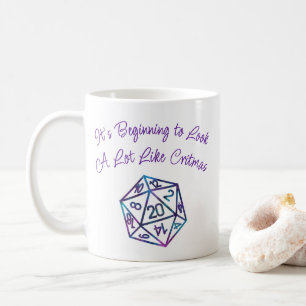 RPG Critmas Nebula Tabletop PnP Roleplayer Dice Coffee Mug