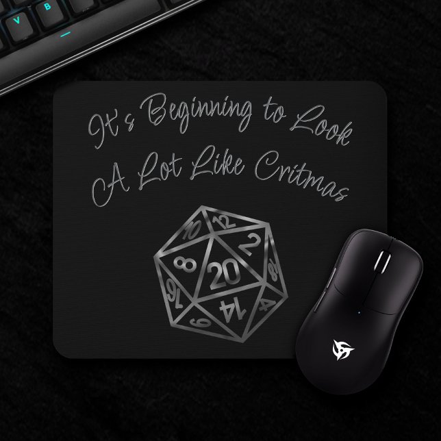 RPG Critmas | Old School Tabletop Roleplayer Dice Mouse Pad (Creator Uploaded)