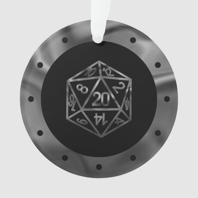 RPG Critmas | Old School Tabletop Roleplayer Dice Ornament (Front)
