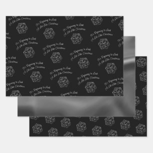 RPG Critmas Old School Tabletop Roleplayer Dice Wrapping Paper Sheets
