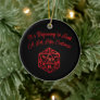 RPG Critmas Red | Fantasy Tabletop Gamer Dice Ceramic Ornament