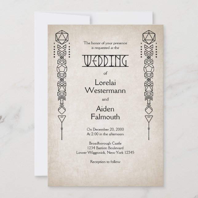 RPG D20 Any Color Gamer Wedding Invitation (Front)