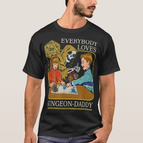 RPG D20 Dice Dungeon_Daddy Fantasy Pen and Paper B T_Shirt