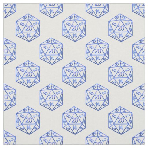 RPG Dice | Blue Fantasy Retro Tabletop PnP Gamer Fabric