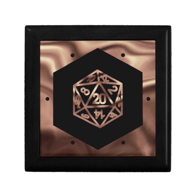 RPG Dice | Copper Fantasy Retro Tabletop PnP Gamer Gift Box (Front)