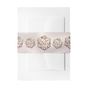 RPG Dice Copper Fantasy Retro Tabletop PnP Gamer Invitation Belly Band