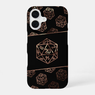 RPG Dice   Copper Fantasy Retro Tabletop PnP Gamer iPhone 16 Case