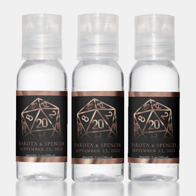 RPG Dice | Copper Fantasy Tabletop Gamer Custom Hand Sanitizer (Set)
