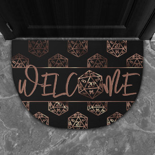 RPG Dice   Copper Fantasy Tabletop Gamer Welcome Doormat