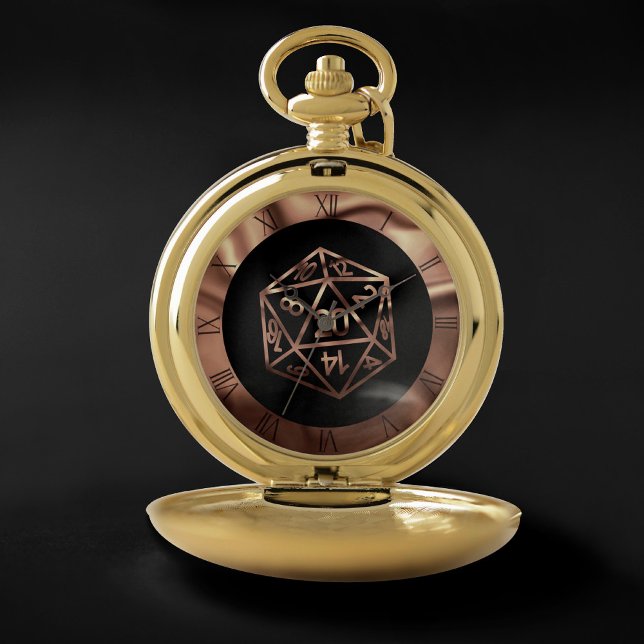 RPG Dice | Copper Fantasy Tabletop Retro PnP Gamer Pocket Watch (Creator Uploaded)