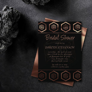 RPG Dice Copper Old School Tabletop Roleplayer Invitation