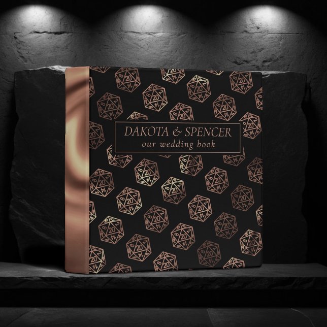 RPG Dice | Copper Tabletop PnP Roleplayer Branding 3 Ring Binder (Creator Uploaded)