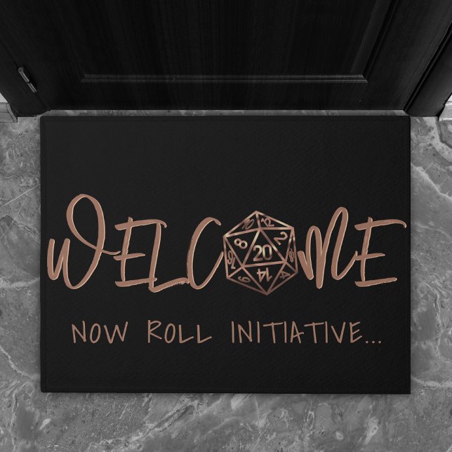 RPG Dice | Copper Tabletop PnP Roleplayer Welcome Doormat (Creator Uploaded)