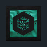 RPG Dice | Emerald Fantasy Retro Tabletop Gamer Gift Box<br><div class="desc">It's always GAME ON so choose your weapon and roll initiative... A novelty GEEK CHIC gamer wedding/party theme perfect for any old school tabletop RPG pen/pencil and paper (PnP) fantasy role player featuring a 20-sided dnd polyhedral dice with a natural 20 roll for the roleplaying magical wizard slayer of dragons...</div>
