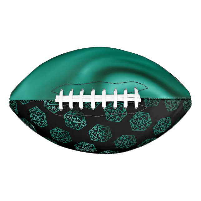 RPG Dice | Emerald Fantasy Tabletop Retro Gamer Football (Front)