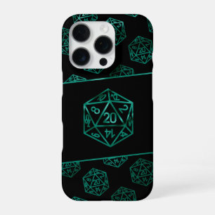 RPG Dice Emerald Fantasy Tabletop Retro Gamer iPhone 16 Pro Case