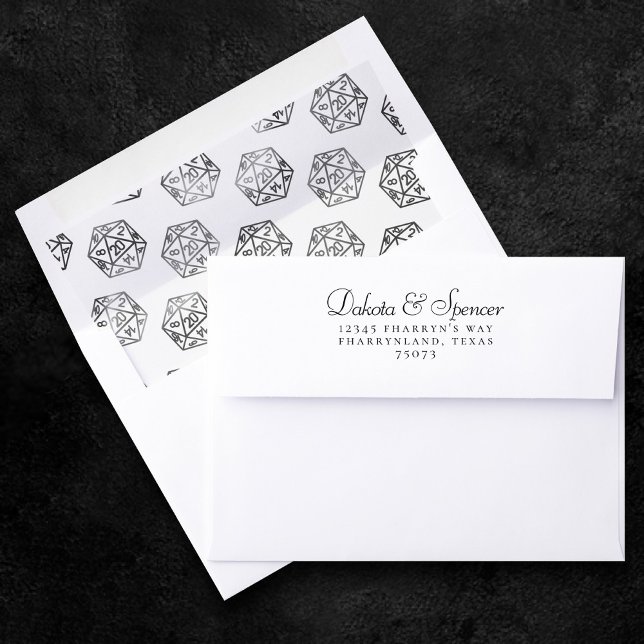 RPG Dice | Fantasy Old School Tabletop Retro Gamer Envelope Liner (Creator Uploaded)