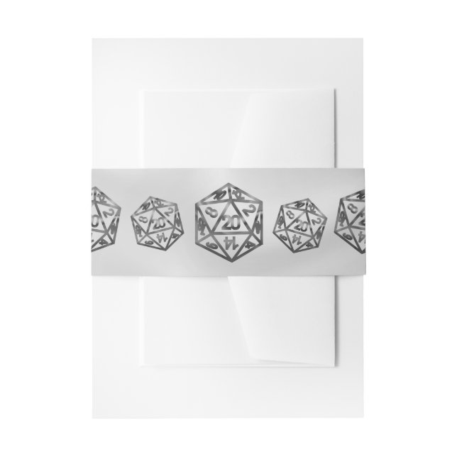 RPG Dice | Fantasy Old School Tabletop Retro Gamer Invitation Belly Band (Front Example)