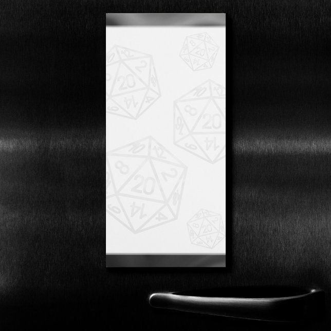 RPG Dice | Fantasy Old School Tabletop Retro Gamer Magnetic Notepad (Creator Uploaded)