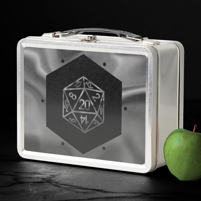RPG Dice | Fantasy Old School Tabletop Retro Gamer Metal Lunch Box (Creator Uploaded)