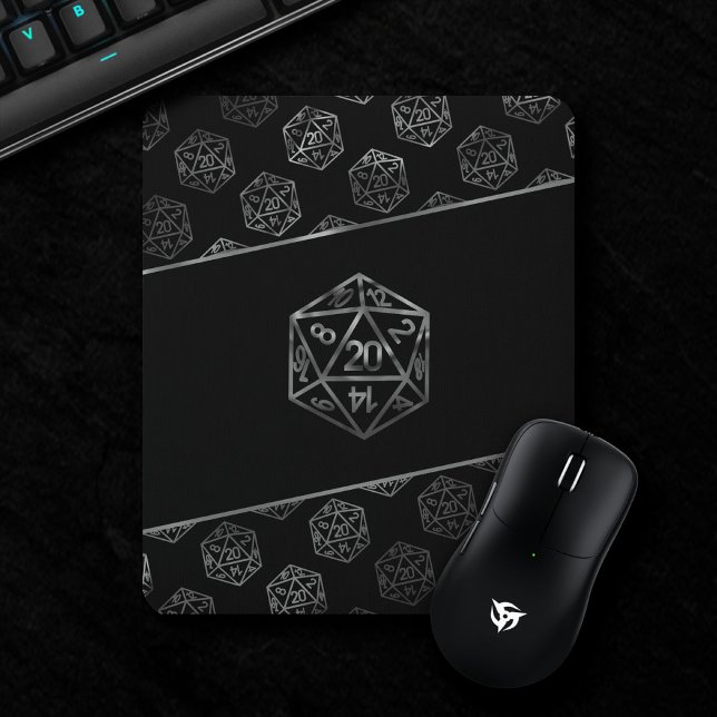 RPG Dice | Fantasy Old School Tabletop Retro Gamer Mouse Pad (Creator Uploaded)