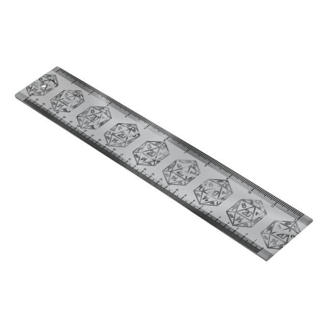 RPG Dice | Fantasy Old School Tabletop Retro Gamer Ruler (Angled)