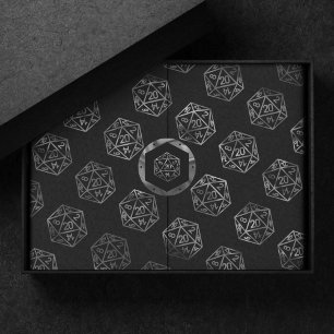 RPG Dice Fantasy Old School Tabletop Retro Gamer Tissue Paper