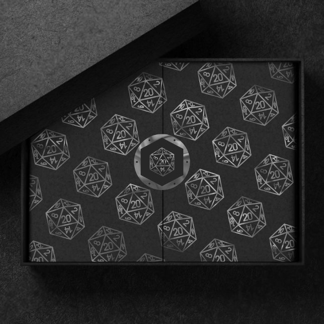 RPG Dice | Fantasy Old School Tabletop Retro Gamer Tissue Paper (Creator Uploaded)