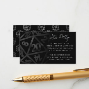 RPG Dice   Fantasy Retro Tabletop Gamer Reception Enclosure Card