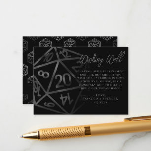 RPG Dice Fantasy Tabletop PnP Gamer Wishing Well Enclosure Card