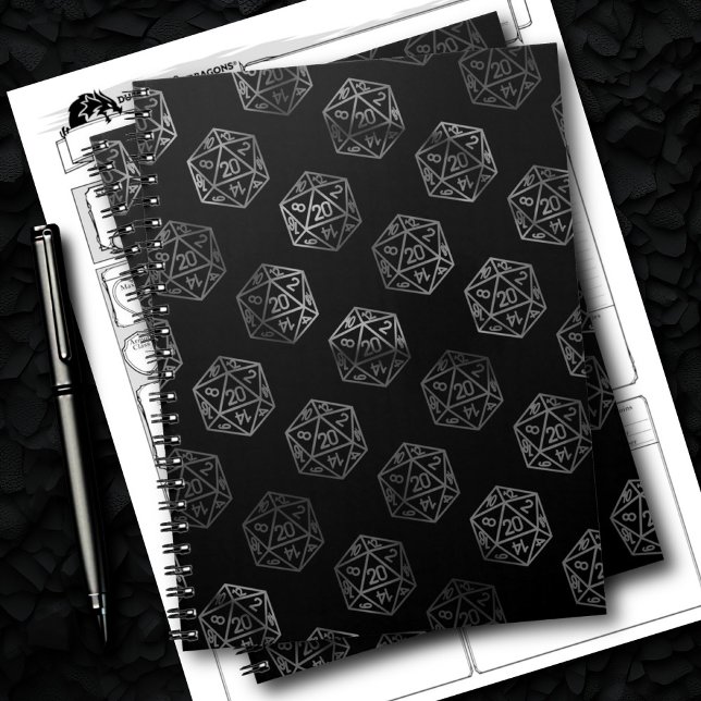 RPG Dice | Fantasy Tabletop Retro Gamer Campaign Notebook (Creator Uploaded)