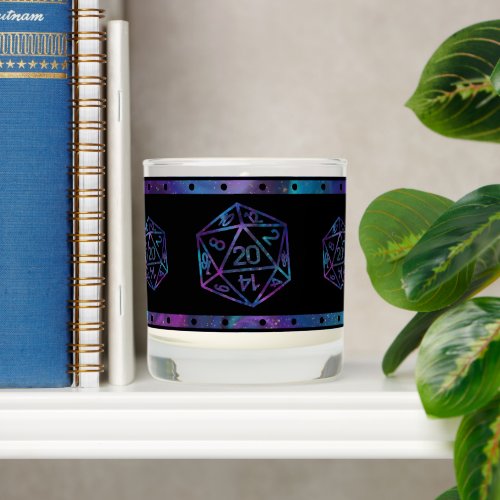 RPG Dice  Galaxy Cosmic Fantasy Tabletop Gamer Scented Candle